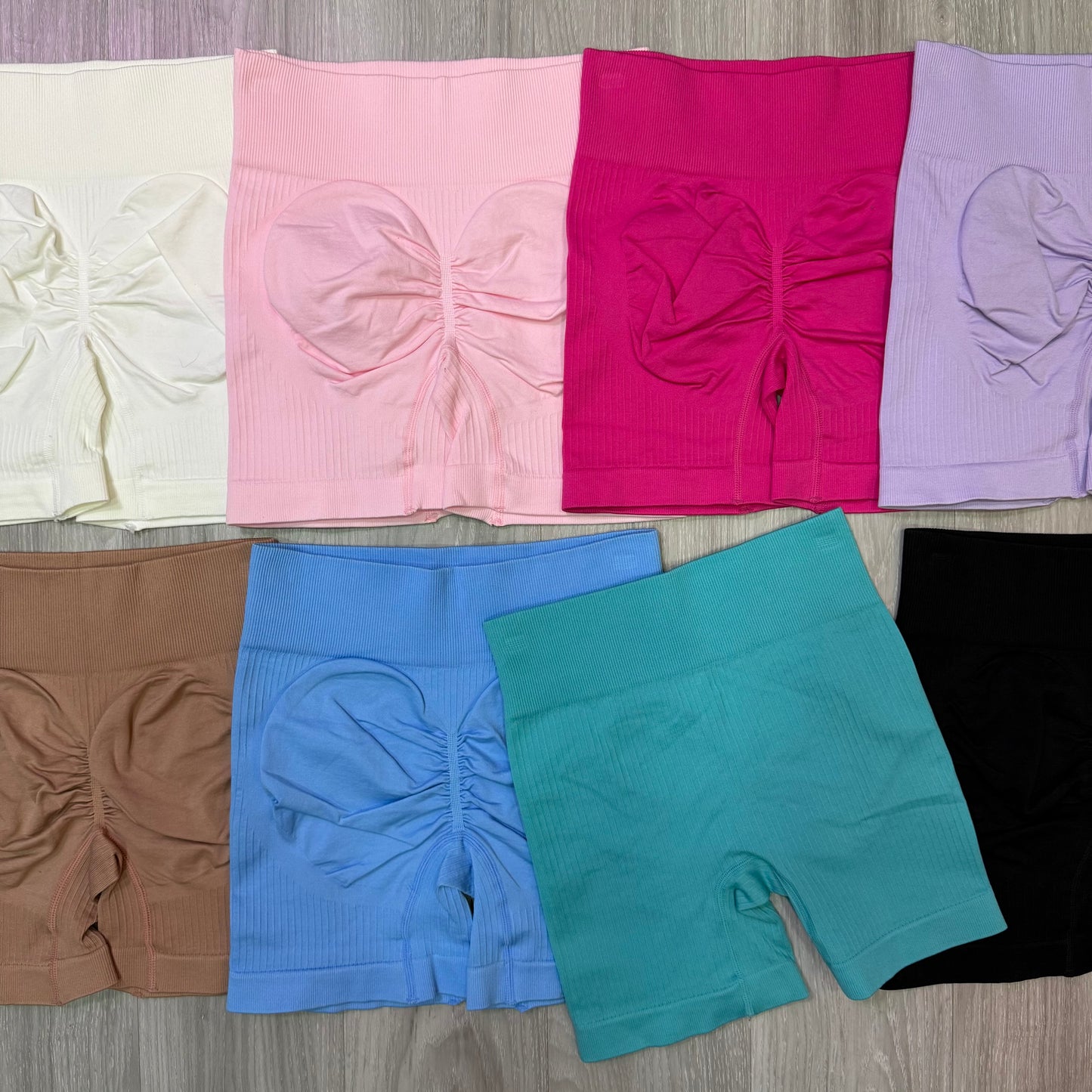 Short acanalado push up