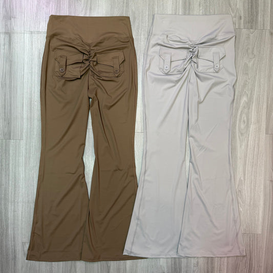 Calza push up flare bolsillo